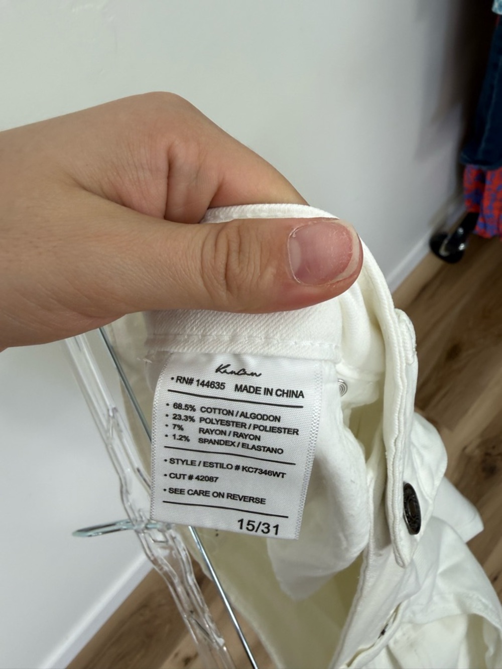 KanCan White High-Rise Distressed Flare Jeans K7 - Picture 9 of 9